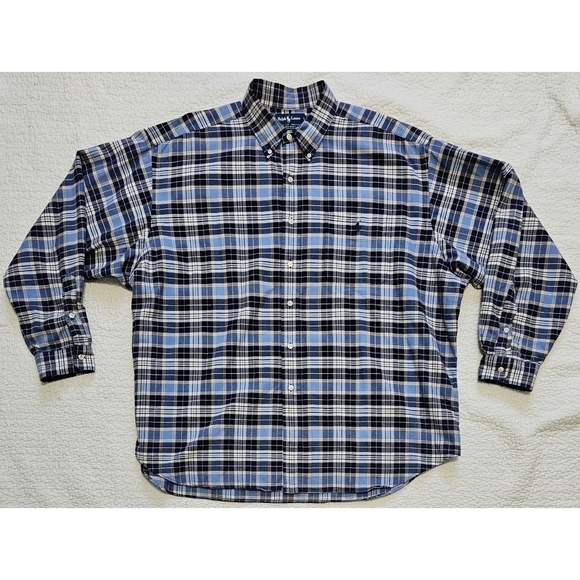 RALPH Lauren Plaid Button Down Big Shirt - Picture 1 of 6